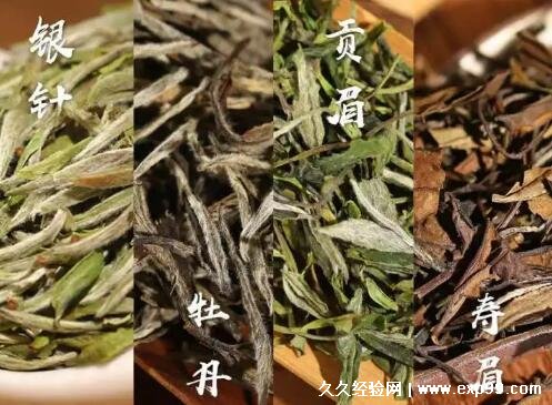 白茶的种类主分为四类图片白毫银针茶中极品白牡丹贡眉寿眉